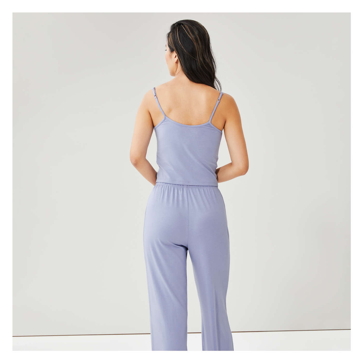 Wide Leg Pajama Pant in Dusty Blue from Joe Fresh